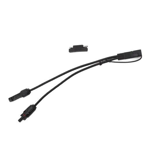 10AWG Solar Panel to SAE Adapter Cable SAE Solar Extension Cable for Automobiles Motorcycles 0.35m Black