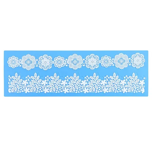 Embossing Lace Fondant Mold, Multi Circle Flowers Lace Mat Wedding, Silicone Molds for Cake Decorating Tool, Cake Lace Molds