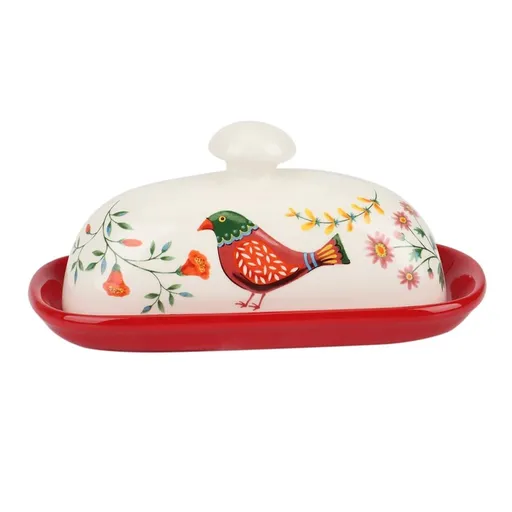 Food Container Butter Plate with Lid Kitchen Tableware Cheese Dish Ceramic Butter Box wi