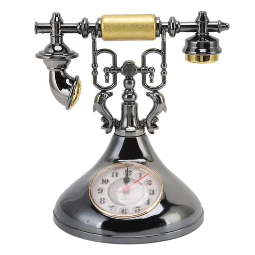 Vintage Telephone Alarm Clock Unique Elegant Accurate Time Bedside Clock Decoration for Home Cafe Office YF020 1