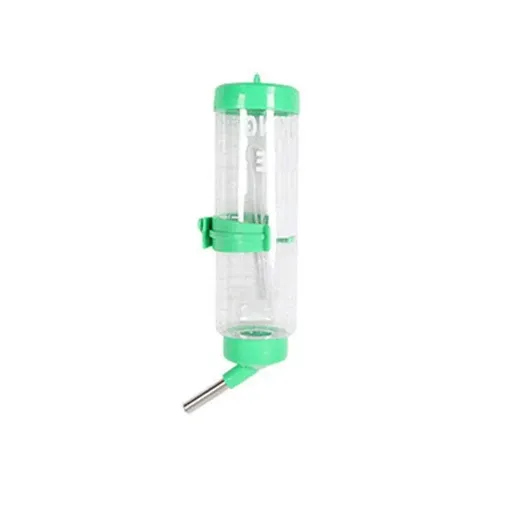2X Pet Guinea Pig Rabbit Hamster Rat Drinker Drinking Water Bottle Waterer 250ml - Green