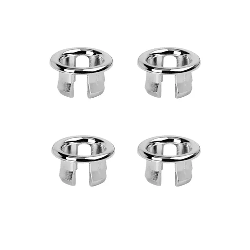 4 Pack Bathroom Basin Sink Round Hole Trim Chrome Overflow Cover Rings Hole Insert in Cap Hollow Ring Triangle