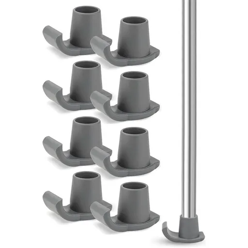 8 Pcs Skis, Universal Fit Walker ski Glides, Heavy Duty Rubber Walker Glides Walker Feet Replacement(Grey)
