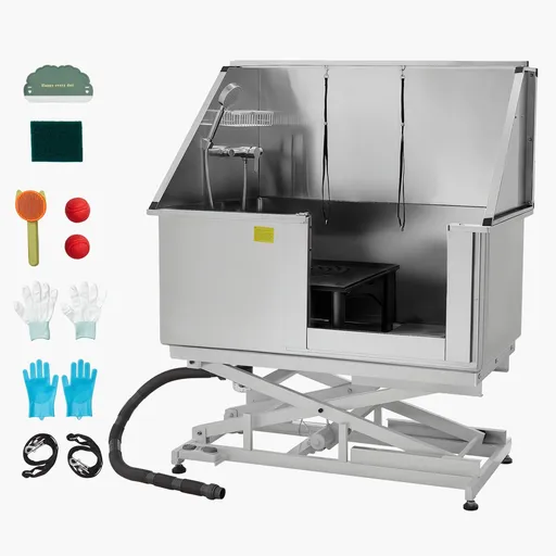 127 cm Electric Dog Grooming Bath Tub Stainless Steel w Water Filter