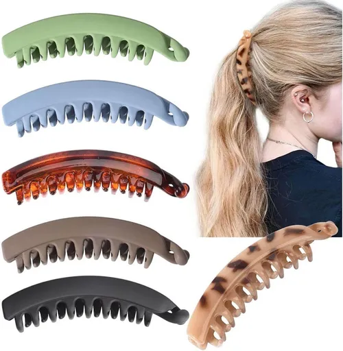 6 Piece Large Banana Hair Clip Set for Thick Hair and Party Styling