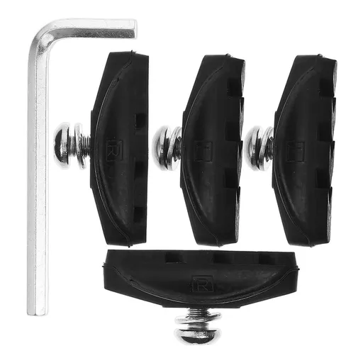 2 Pairs Bike Brake Pads Set with Wrench Nut and Shims for Mountain
