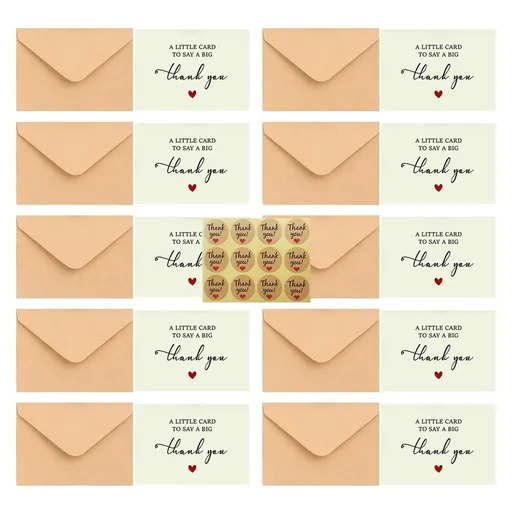 Clearance! 25 Pack 350Gsm | Thank You Cards | Thank You Cards With Envelopes | & Wedding Thank You Cards | Thank You Notes & Cards for Teacher Graduation Business Holiday And