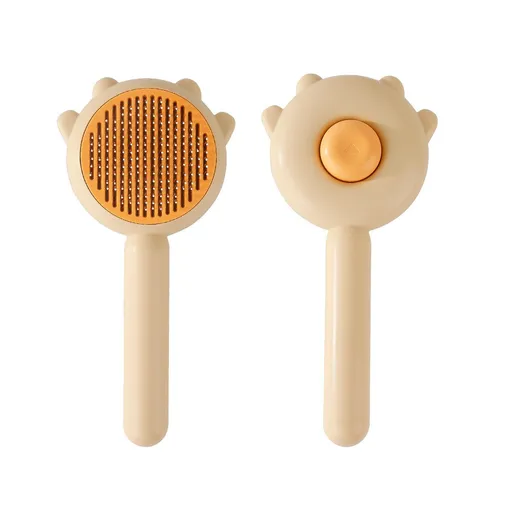 Pet Comb-Cat Comb for Kitten Massage Removes Loose Fur-Cat Grooming Brush Long Short Hair Cats Dogs Pet Brush (Yellow)