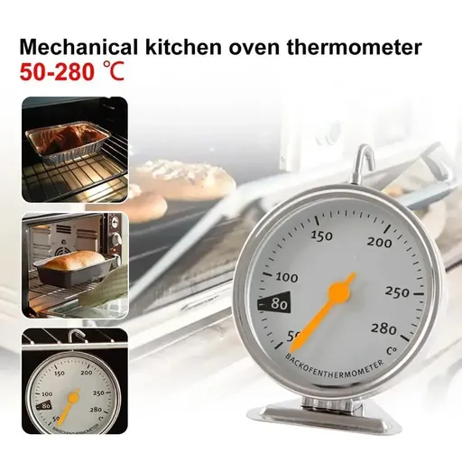 1-Piece Mechanical Oven Thermometer with Hook and Stand