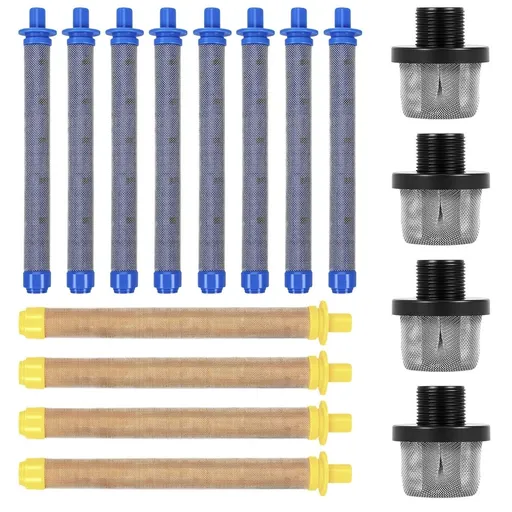 16Pcs Airless Paint Sprayer Inlet Strainer 35 Mesh Inlet Strainer 60 and 100 Mesh Airless Spray Tool Filters Compatible with X5/LTS15 Model