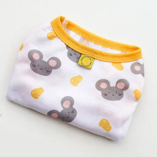 Pet Dog Vest Polyester Summer Small Medium Large Vest Stake Smile L (bust 45 back length 35cm)