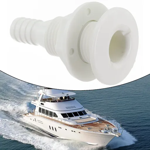 2 Pack White Abs Thru Hull Skin Fitting For Bilge Pump Hose 19Mm 3/4" Marine Boat Drain Outlet Connector