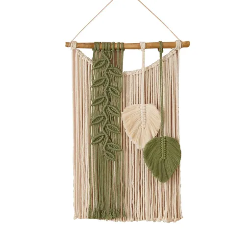 Wall Hanging Decor Boho Woven Leaf Tassels Wall Decor Modern Wall Art for Bedroom Living Room Decor.