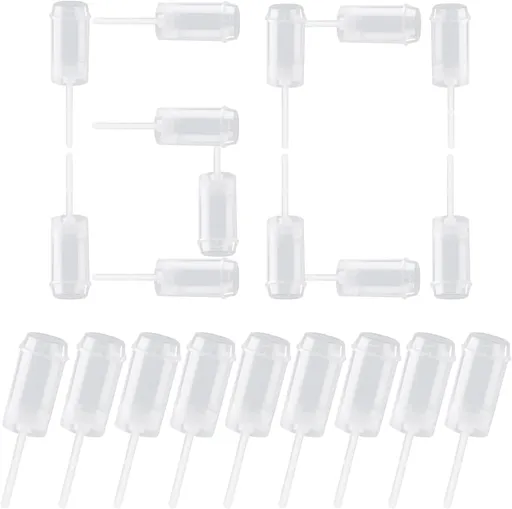 60 pcs Round Shape Clear Push-Up Cake Pop Shooter (Push Up Pops) Plastic Containers with Lids, Base & Stick
