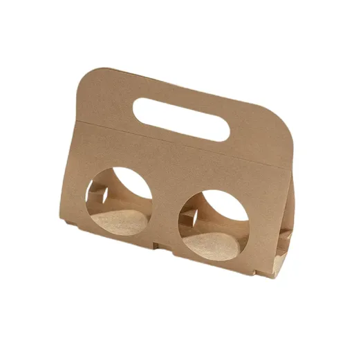 50PCS Kraft Paper Packaging Box Fruit Gift Bag Single Double Handle for Party - 17.5x16cm