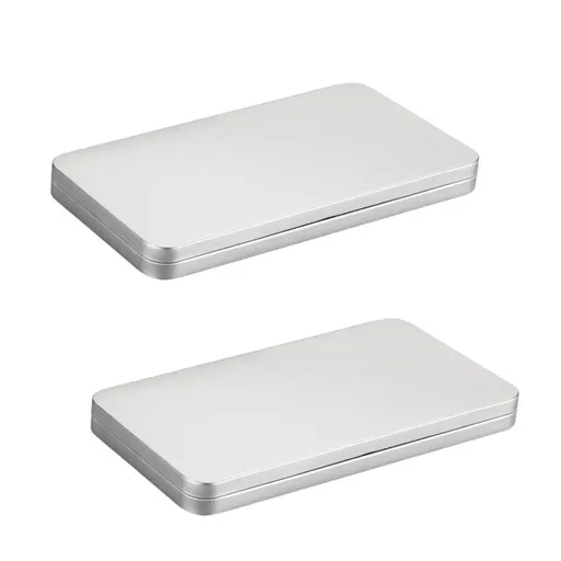 2pcs Sturdy Metal Cash Organizers with Lid Designs Money Storage Boxes for Home or Business Use Money Management