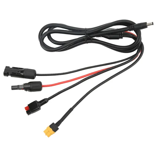 1 to 4 Solar Panel Plug to DC 5.5x2.1mm Adapter Extension Power Cable Solar Panel Charger Connecting Cable