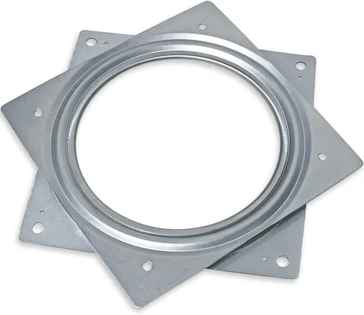 Square Lazy Susan Turntable Bearing Plate, Rotating Hardware for Serving Trays, Swivel Tables, Storage Racks and DIY Furniture, 15.2 cm