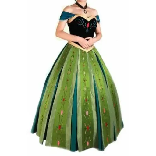 House Of Dasein Athemis Movie Ice Anna Cosplay Dress Princess Coronation Costume Custom Size - Clothing Set - S