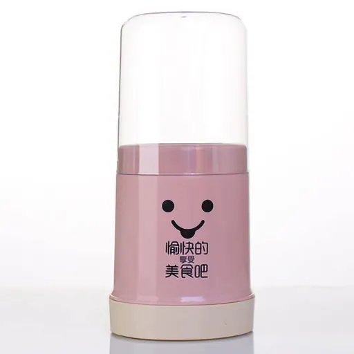 Cute Chopstick Holder Storage with Dustproof Lid Eco Friendly Plastic Utensil Holder With Removable Base for Kitchen Pink