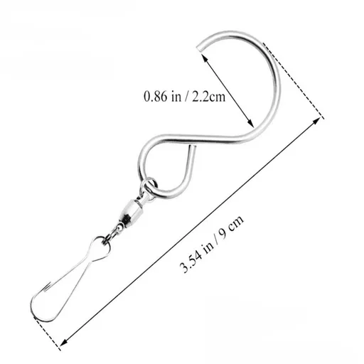 1 Party Supply (4 Pack) Swivel Hooks Clips for Hanging Wind Spinners Outdoor Organization Spinning Hanger Wind Chimes Spinner