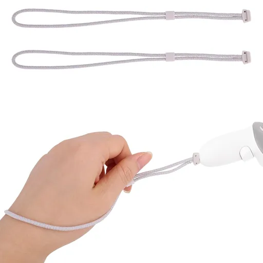 2pcs Controller Wrist Straps for Oculus 3, White Adjustable Hand Lanyards Easy to Attach VR Accessories 3s -