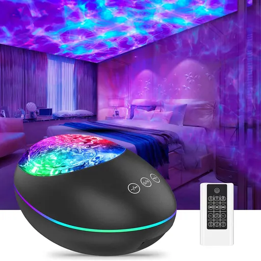 Galaxy Projector Star Projector Dynamic Ocean Wave Projector Lamp LED Night Light for Bedroom Kids 8 Color Options