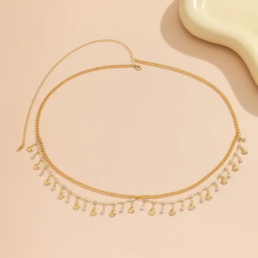 Belly Chain Sequin Waist Chain Bikini Body Jewelry Chains Beach Belly Chain for the Waist Tassel Layered Body Chains for Women