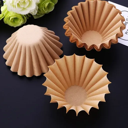 Thickened Paper Coffee Filters Light Brown for Fine Filtration