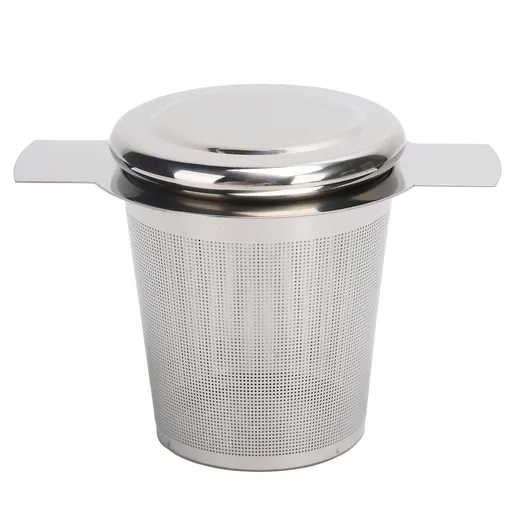Tea Strainer Loose Leaf Tea Infuser Basket Fine Mesh Filter with Lid Teaware for CupStainless Steel