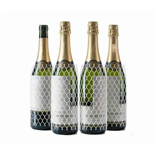 30Pcs Wine Mesh Liquor Bottles Protector Sleeves, 8" PE Net Wine Bottle Protector for Travel Glass Liquor Bottle Sleeves, Keep Bottles Safe While Traveling, White