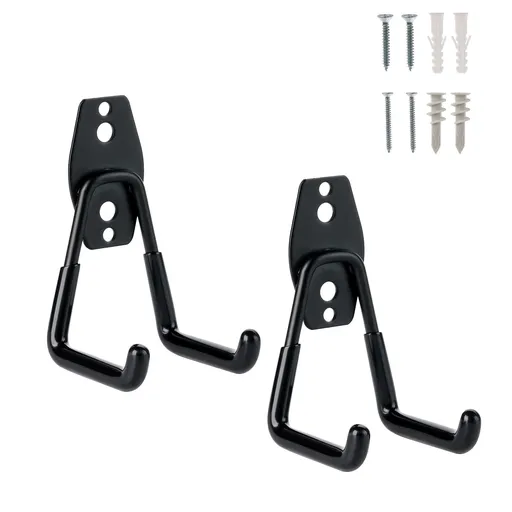 2-Pack Utility Garage Hooks for Hanging - Heavy Duty Garage Wall Hooks, Wall Mount Hooks, Garage Storage Hooks Organization