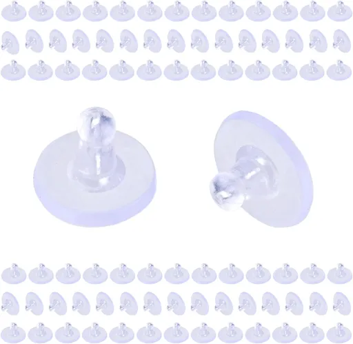 Earring Backs for Studs 240pcs Earring Backings Stoppers Pierced Ear Backings Clear Rubber Bullet Clutch Plastic Locking Ear Backs for Posts