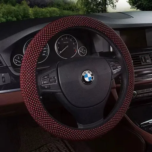 Steering Wheel Cover Dark Fragrance Pavilion 40cm Wood Zambia rosewood 8mm