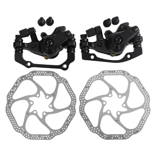 51mm Brake Caliper 160MM Brake System Easy Installation Excellent Heat Dissipation Lightweight Design For Folding Bikes black front+rear+2xdisc front+rear black