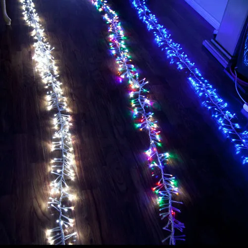 Samland LED Firecracker Effect Fairy Icicle Chaser Light for Christmas Decoration in White