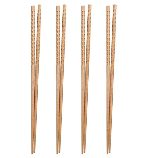 Long Chopstick 4 pairs of Wooden Frying Chopsticks Cooking Chopsticks Extra Long Chopstick,12.6"X0.39"X0.39