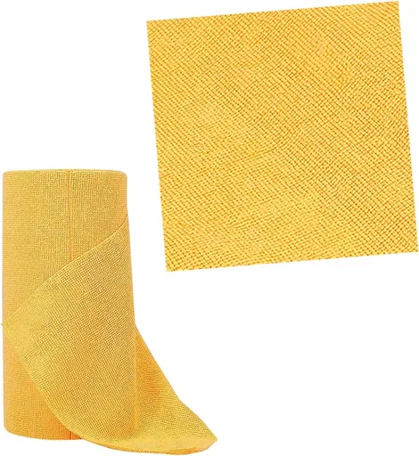 20 PCS Car Microfiber Cleaning Cloth Roll, Highly Absorbent Quick-Dry Towel with Tear Away Design, Washable Lint-Free Rag, Multi-Purpose Reusable Wash Cloth for Car Home Kitchen (Yellow)