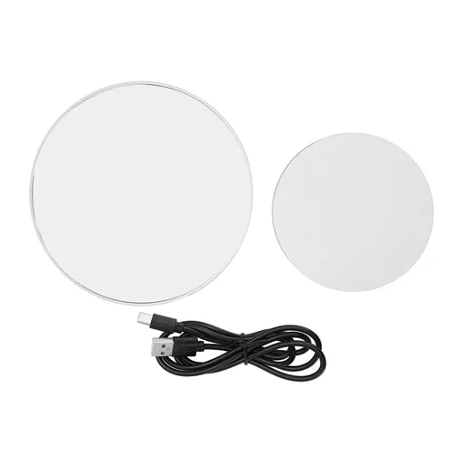 Rotating Display Stand Plastic Glass 360 Degree Electric Motorized Turntable with USB Cable for Photography Products Shows Jewelry Watch Cake White