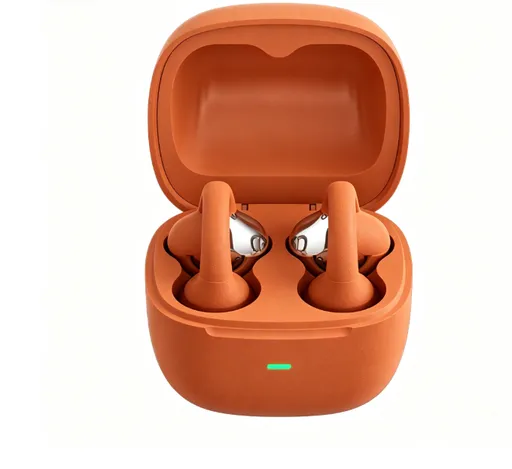 True Wireless Earbuds Zero Pressure Comfort Open Ear Clip Design Orange