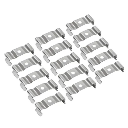 T8 Clips Bracket Hanger for Integrated Tube Light Fixture, Nickel-plated Manganese Steel, Pack of 15