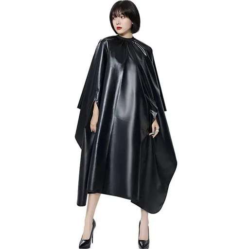 Professional Hair Chemical Hair Shawl Waterproof Bleach Proof Hair Color Dye Shawl, Cape Adjustable Neck Part for Adults and Youth (black)