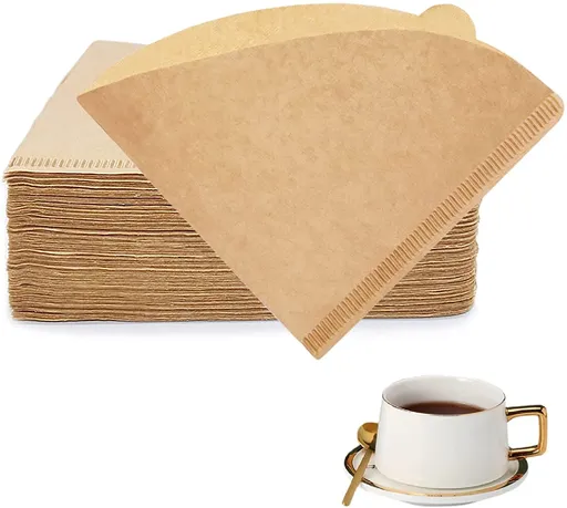 Size 01 Coffee Filters, 200 Count Natural Paper Cone Filters for Pour Over, 1-2 Cup Brown