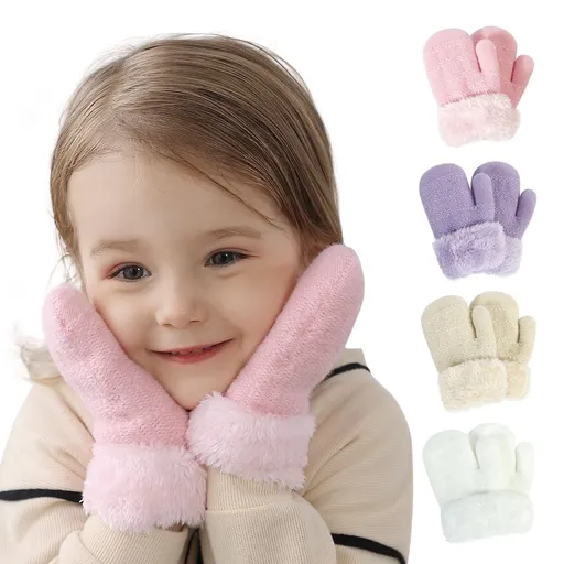 Winter Mittens Gloves for Baby Kids Toddler Newborn Infant, Unisex Cute Warm Fleece Lined Thick Thermal Gloves for Boys Girls