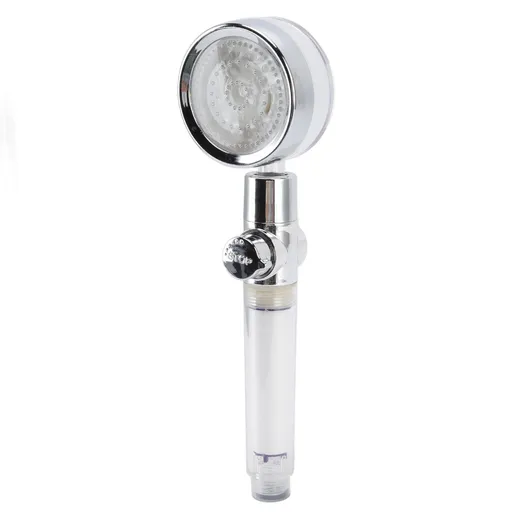 LED Shower Head 3 Color Changing Temperature Controlled Shower Filtered Sprayer with Pause Switch