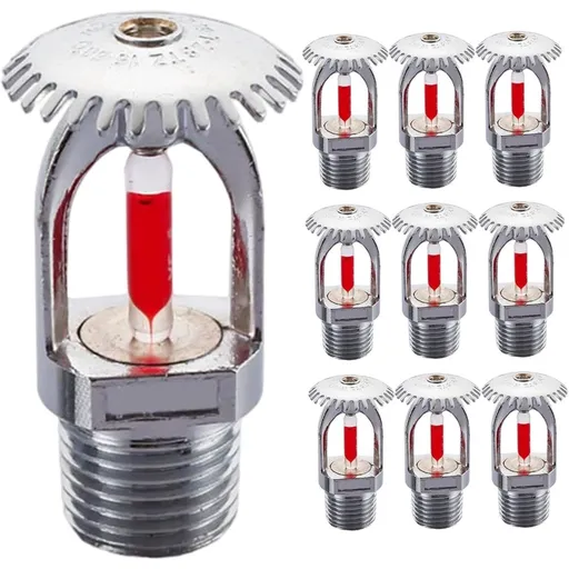 10PCS Fire Sprinkler Head 155℉ Water Spray Up 1/2" Inch Thread Sprinkler Head Replacement for Home/Commericial/Workshop/Residential Building, Replacement