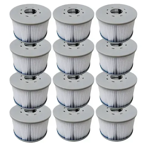 12 Pack Replacement Filter Cartridges for Inflatable MSPA Hot Tubs, 106 mm Diameter Spa Filters for Water Filtration