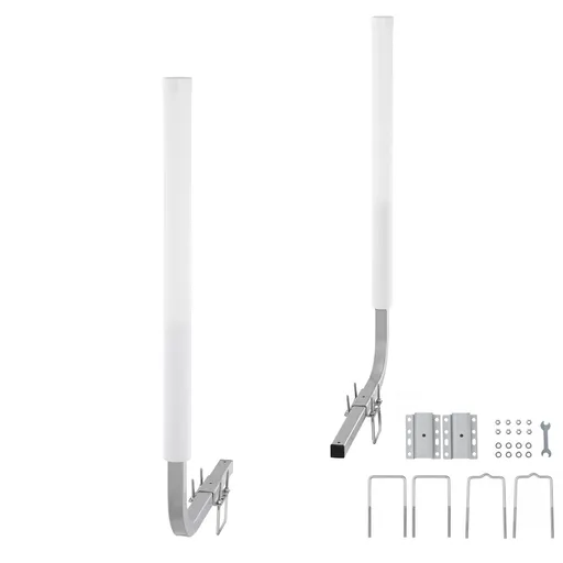 Boat Trailer Guide, 1016mm Adjustable Design Trailer Guide Poles, 2PCS High-Hardness Steel Trailer Guide-Ons, Trailer Guides with PVC Pipe Posts, for Ski Boat, Fishing Boat or Sailboat Trailer