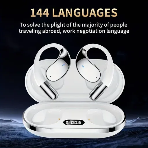 True Wireless Earbuds Real-Time Translation 144 Languages Smart Meeting Assistant Secure Design
