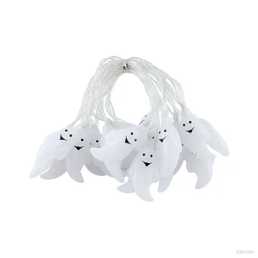 20 LED Halloween String Lights, Cute Battery Operated Ghost String Lights Indoor for Fireplace Party Porch Room Halloween Decorations
